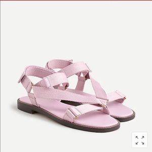 NWT Icy Orchid Canvas Strap Sandals J.Crew 7